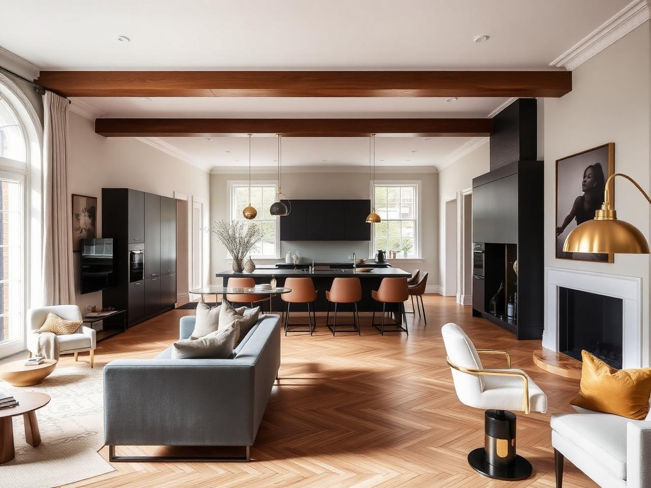 Nested project — renovated open-plan living space